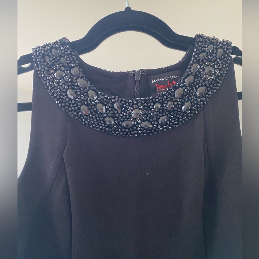 Banana Republic- NWT! L’Wren Scott Collection Black Knee Length Dress -Size 10 - Picture 4 of 9